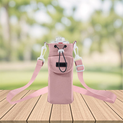 Water Bottle Insulation Cup Cover Travel Crossbody Water Bottle Bag Outdoor Portable Cell Phone Water Bottle Slant Back Mouth Storage Bag