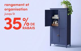 rangement et organisation en solde