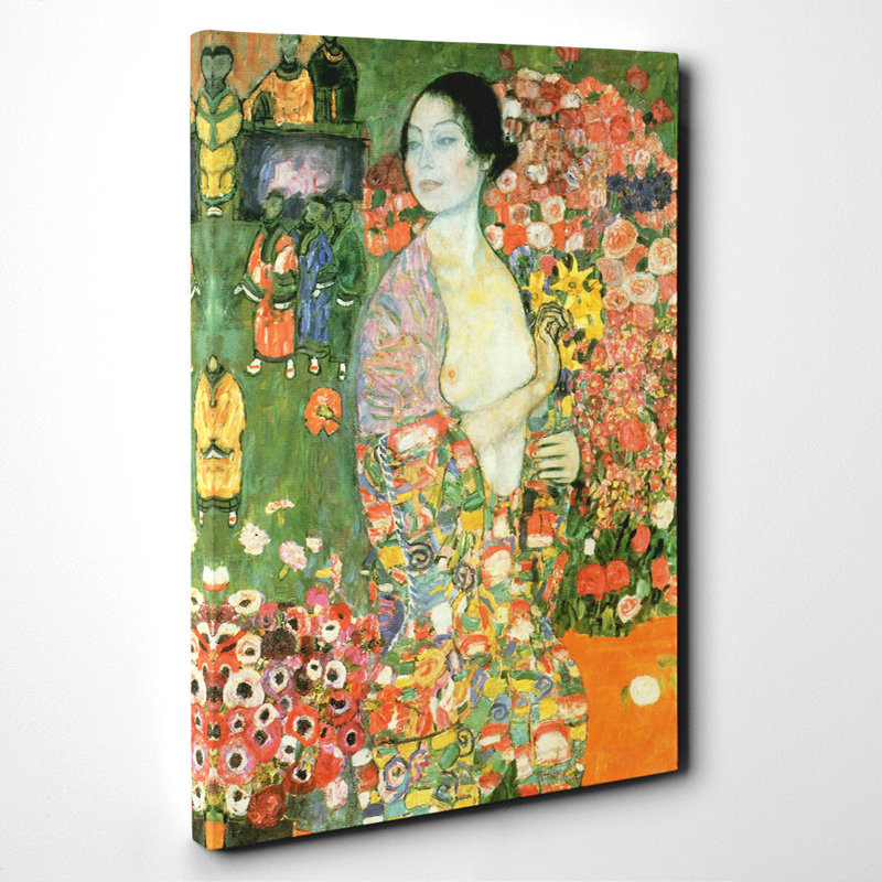 The Dancer by Gustav Klimt - Wrapped Canvas Painting, 100cm H x 70cm W
