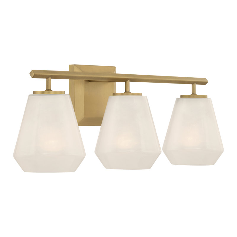Meuble-lavabo 3 lumières 22,75 po Siena, Laiton, H 8,25 po x l 22,75 po x P 6,75 po, Trois lumières