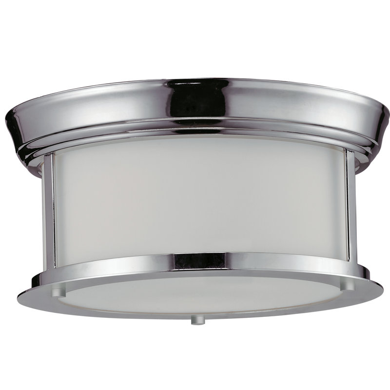 Plafonnier encastré 2 lumières Planas, H 5,25 po x l 13,25 po, Chrome