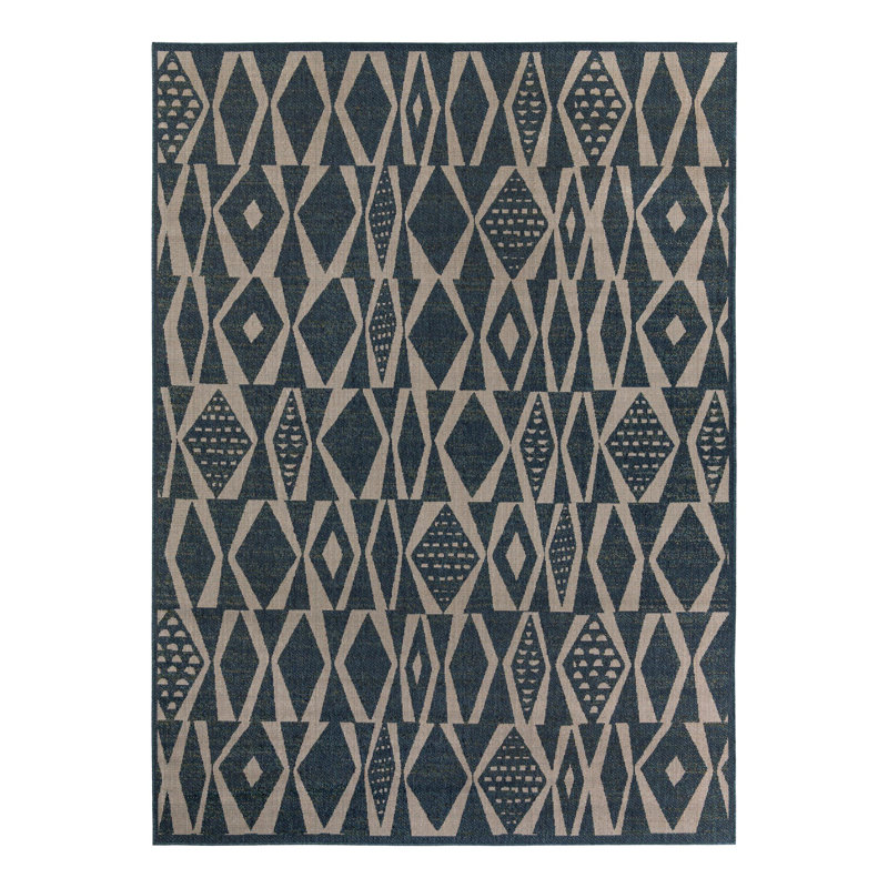 Geometric Indoor / Outdoor Rug, Rectangle 9' x 12'