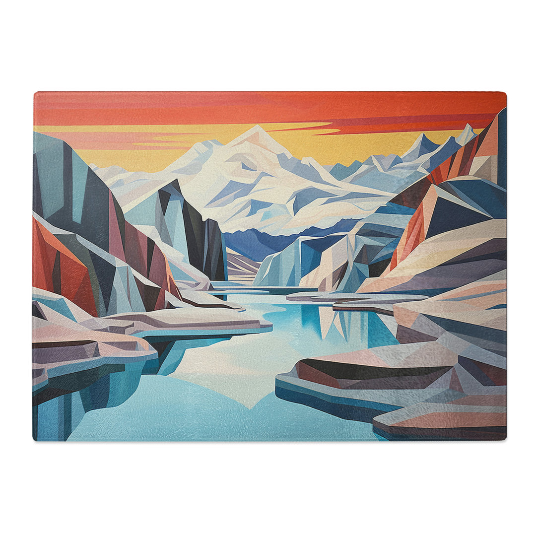 Glacier Constructivism  Glass Chopping Board