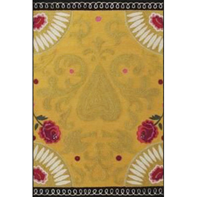 Tapis lavable décoratif moderne à motif de cœur jaune