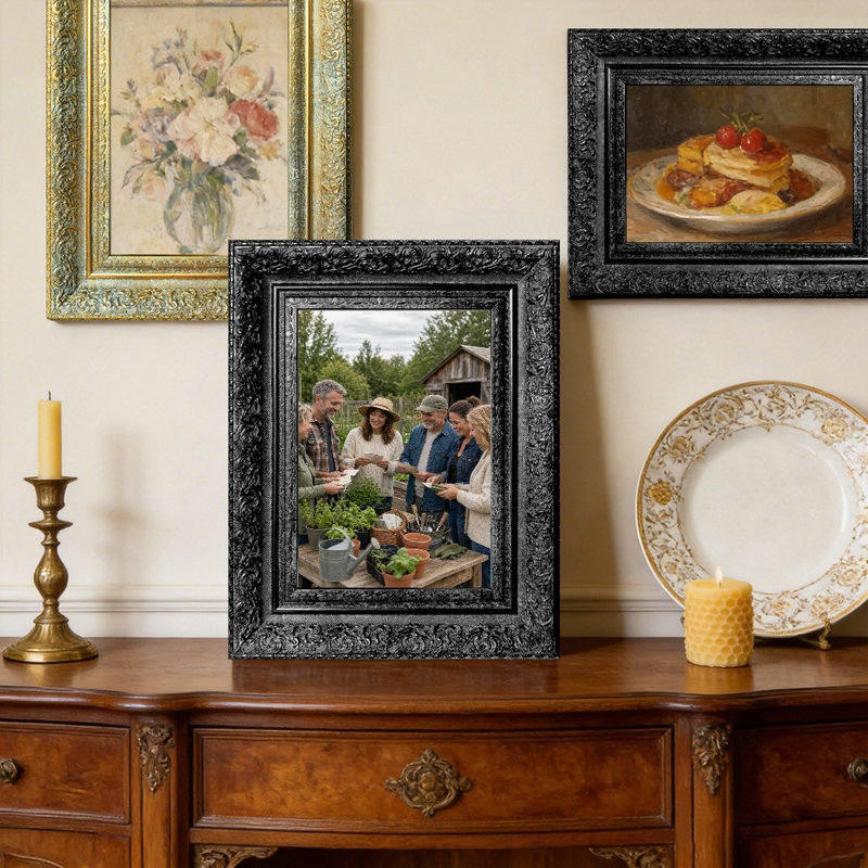 Cadre photo noir 1PC pour photos et décorations de chambre 5 "x 7", Black, 1, 5" W x 7" H
