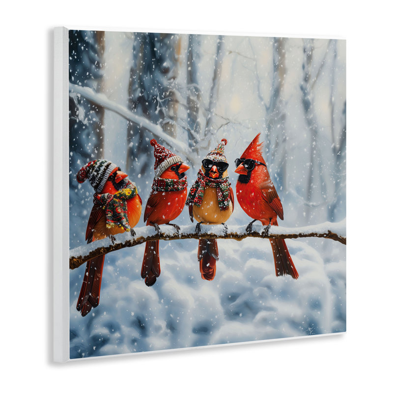 Plaque murale «Winter Dressed Cardinals», conception par Jim Baldwin