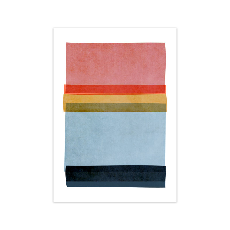 Colourful Abstract Shapes B - Print, No Frame, 59cm H x 42cm W x 1cm D