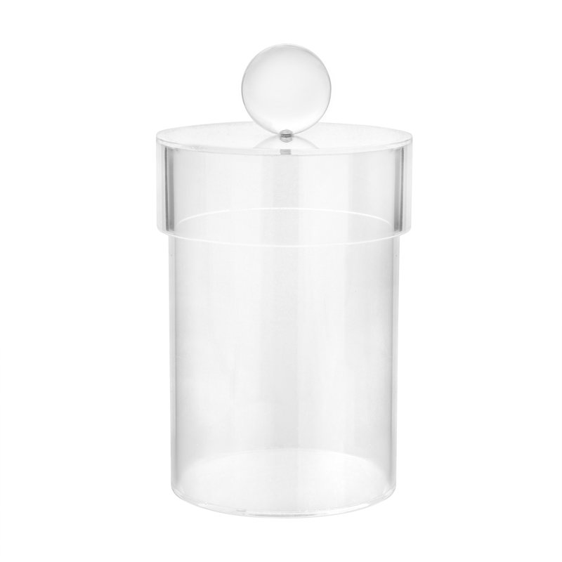 Boîte en acrylique avec bouton boule, disponible en 3 tailles
