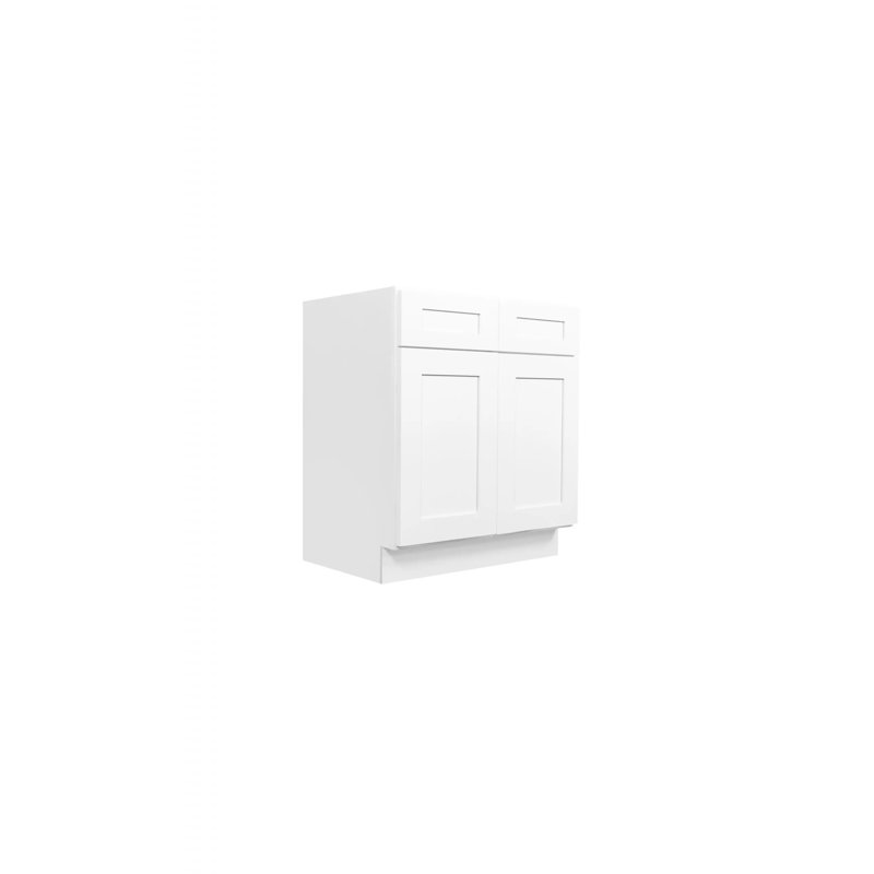 Brilliant 34.5'' H White Standard Base Cabinet Ready-to-Assemble, 34.5" H x 33" W x 24" D
