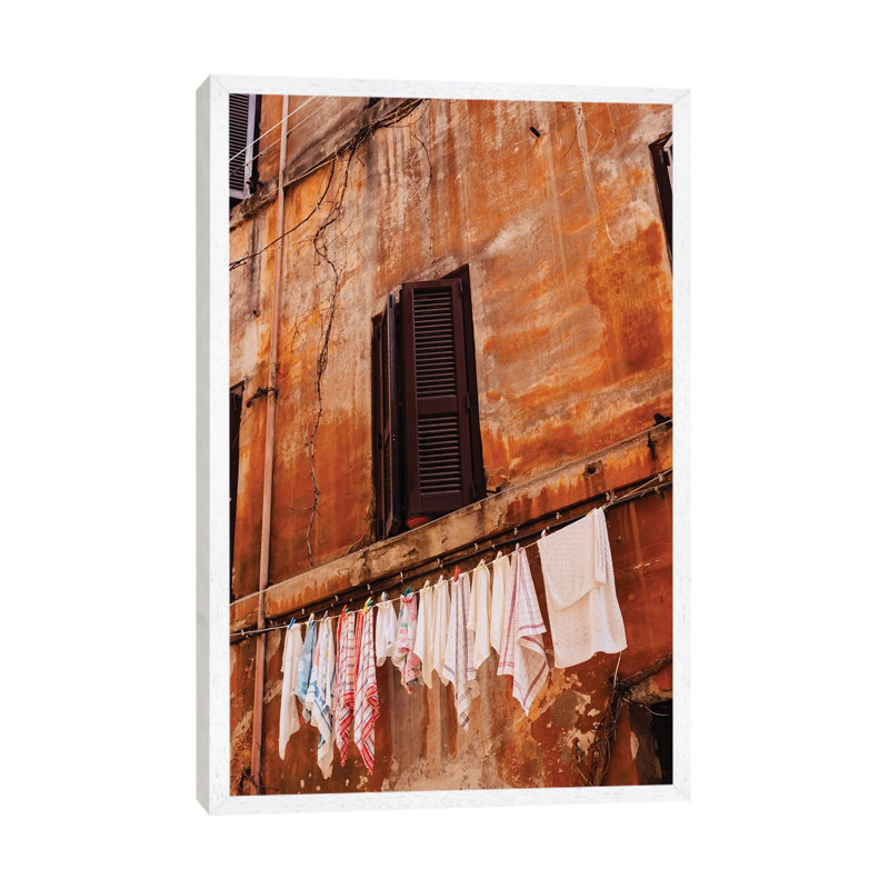 Roman Streets by Bethany Young - Print on Canvas, 101.6cm H x 66.04cm W x 3.81cm D, White Framed