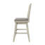 Ensemble de salle à manger 5 pièces à hauteur de comptoir avec chaises à dossier en lattes et table carrée, gris antique-978405009