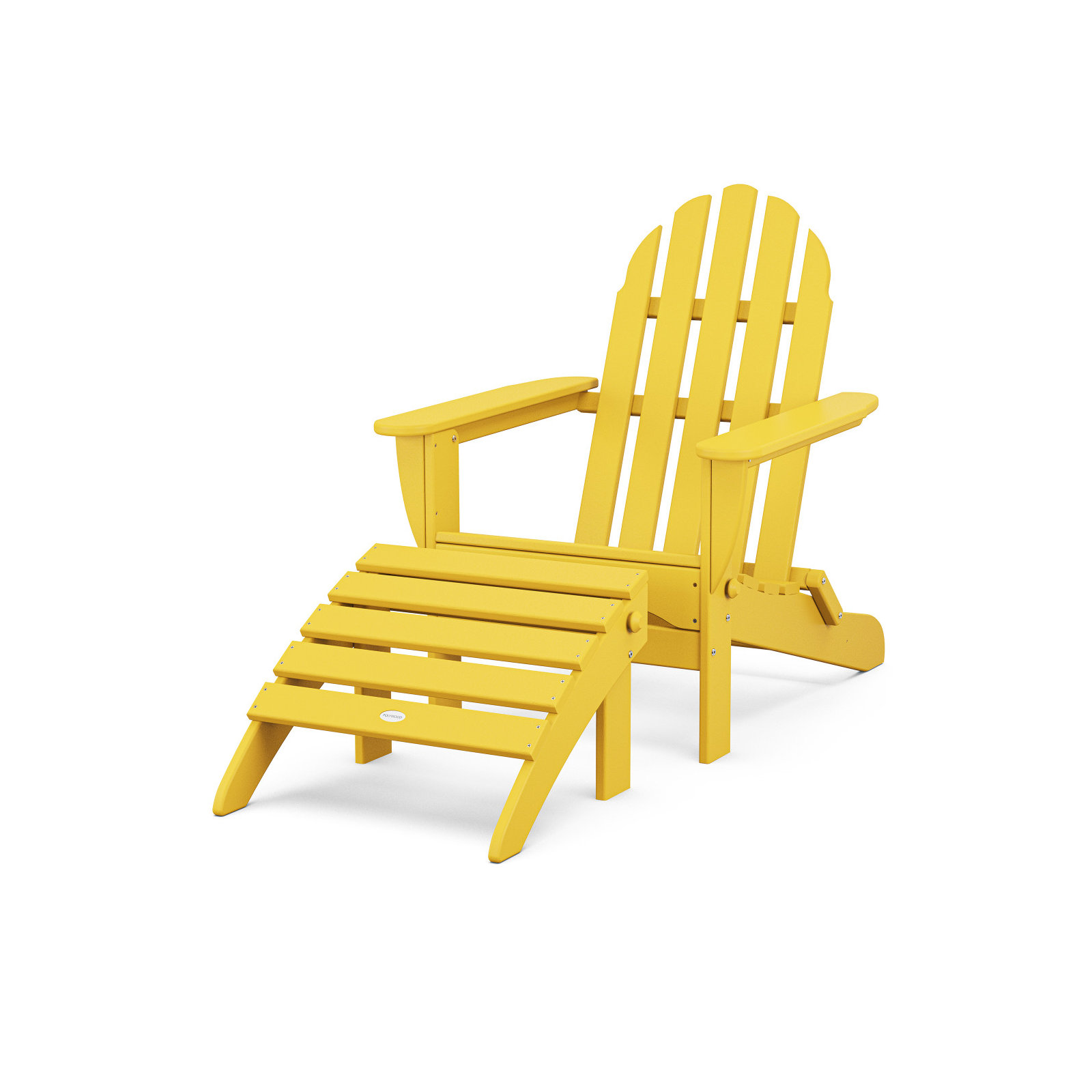POLYWOOD Classic Adirondack 2-Piece Set, Yellow