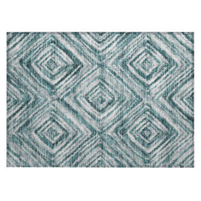 Kmari Washable Geometric Indoor / Outdoor Rug