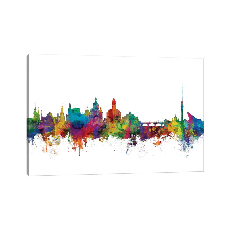 Dresden, Germany Skyline by Michael Tompsett - Wrapped Canvas Gallery-Wrapped Canvas Giclée, 20.32 cm H x 30.48 cm W
