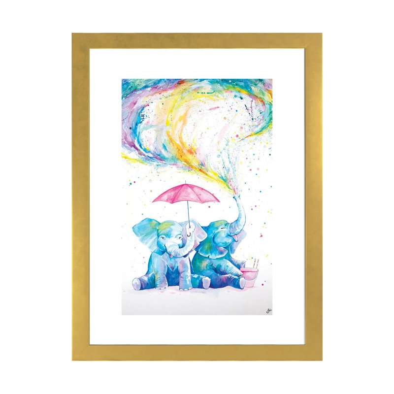 Animals, Gold Framed Fine Art Paper, 24" H x 16" W x 1" D