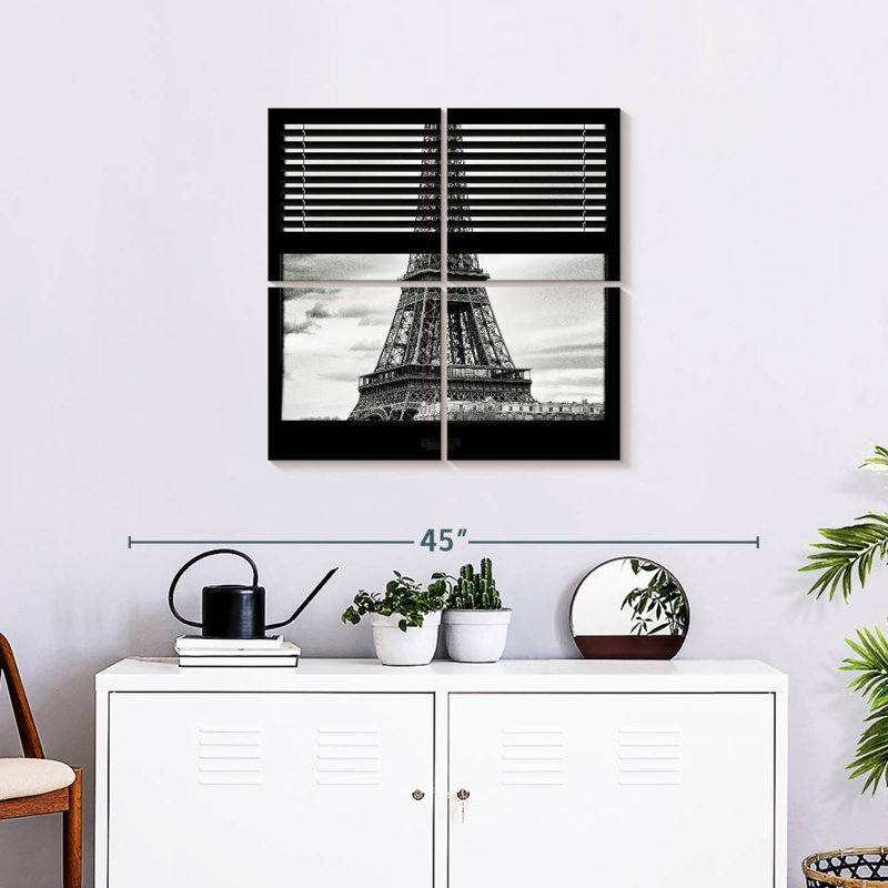 Nicci Eiffel Through The Blinds, 26" H x 26" W