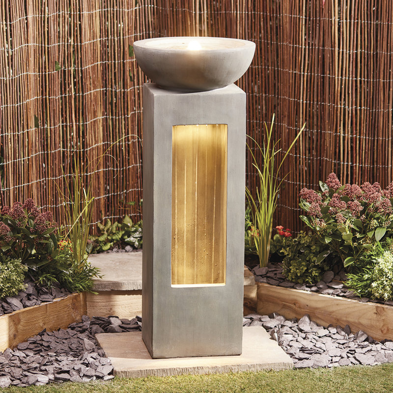 Tindell Outdoor Fountain with Lights