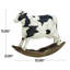 Sculpture de vache blanche en polystone