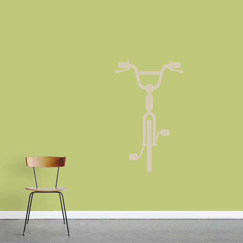 Décalcomanie murale vélo Haskin, Beige clair