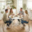 Table de salle à manger pliante pour petits espaces 80 cm, blanc-1180709616