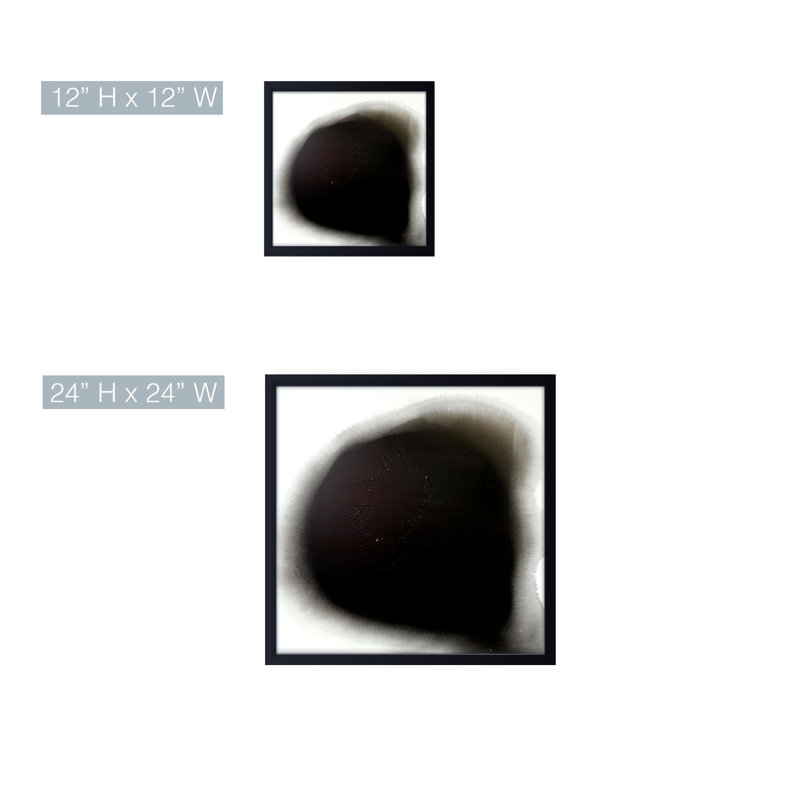 «Dancing In The Night», reproduction d'art encadrée abstraite par Samerra, H 12 po x l 12 po x P 1 po, Noir