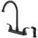 Double Handle Kitchen Faucet with Side Spray
