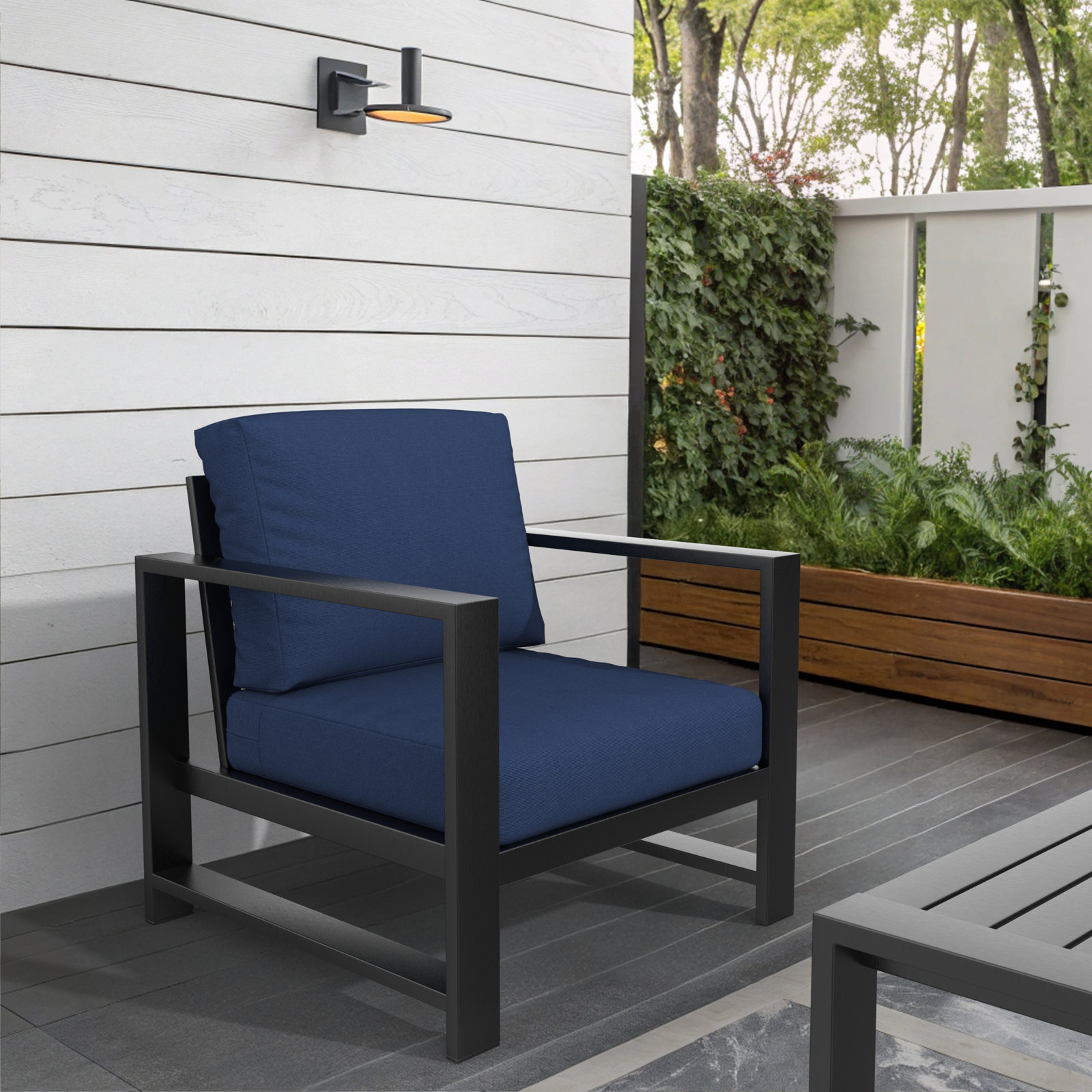 Dulcie Sunbrella® Patio Lounge Chair, Canvas Navy Sunbrella®