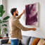 Purple Gestures Abstract - Wrapped Canvas-356800673-356800679