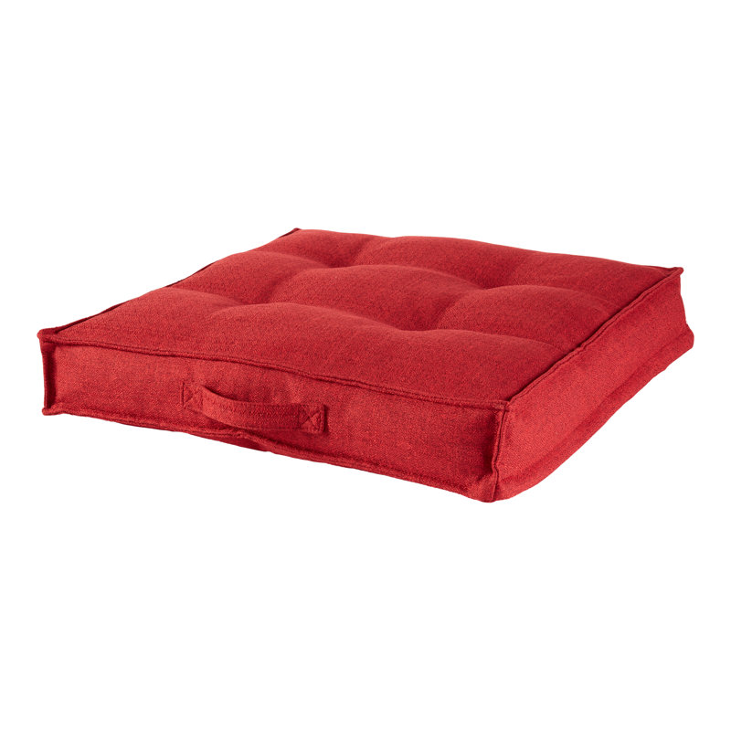 Polyester Floor Pillow, 6" H x 40" W, Scarlet