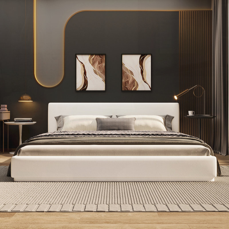 Soft and comfortable upholstered bed, Queen
