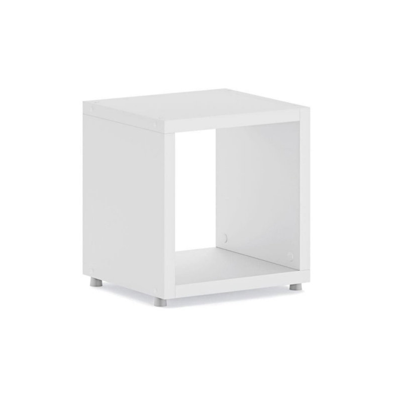 Cathrynn 38cm W Solid Wood Shelving Unit, White