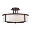 Plafonnier semi-encastré 3 lumières 16 po Charlieann-19680551