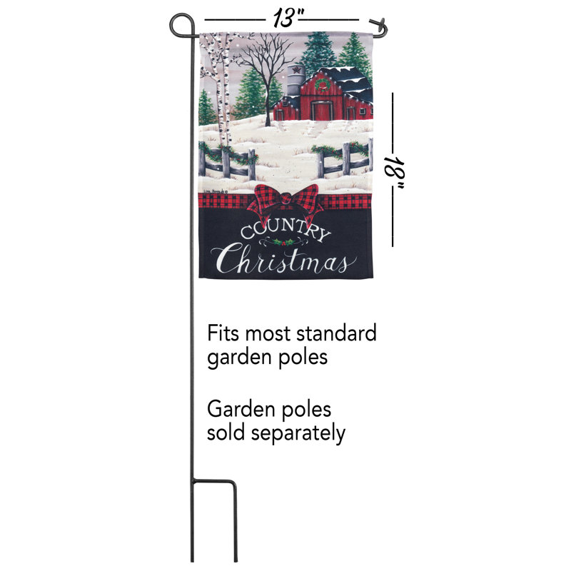 Drapeau de jardin en polyester 18 x 13 po Dashanda