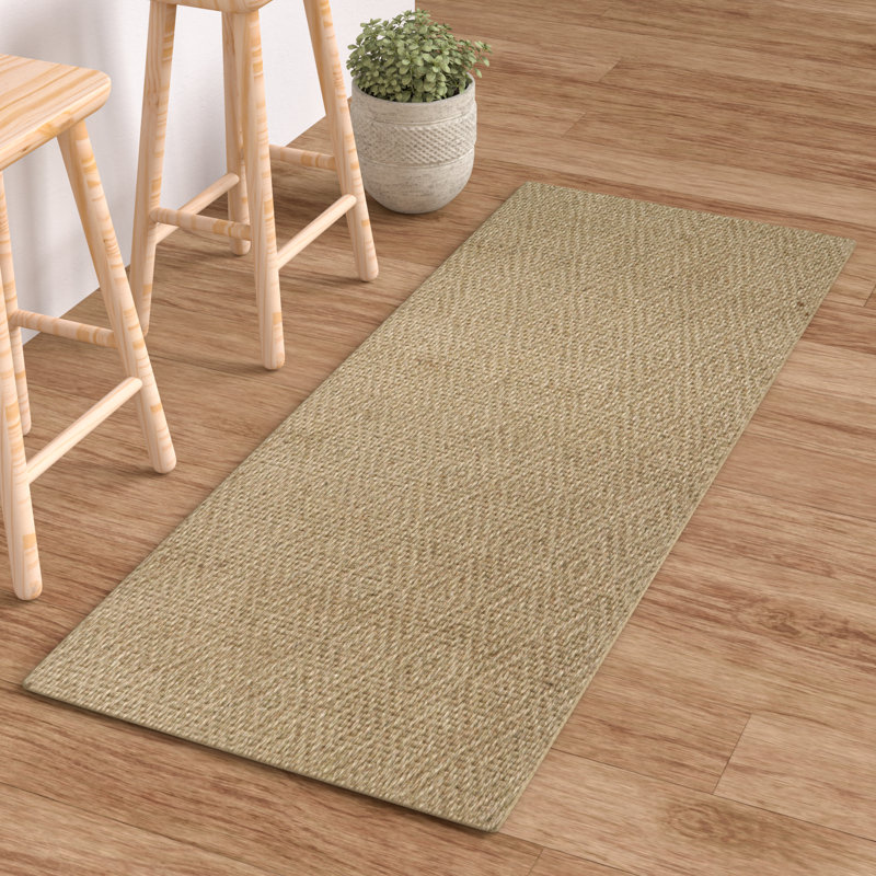 Tapis en jute Kayleigh , Tapis de couloir 2 pi 4 po x 6 pi