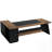 L-Shaped Executive Desk with File Cabinet & Drawers, Spacious Modern Home Office Workstation with Storage Shelves-906851733-906851738