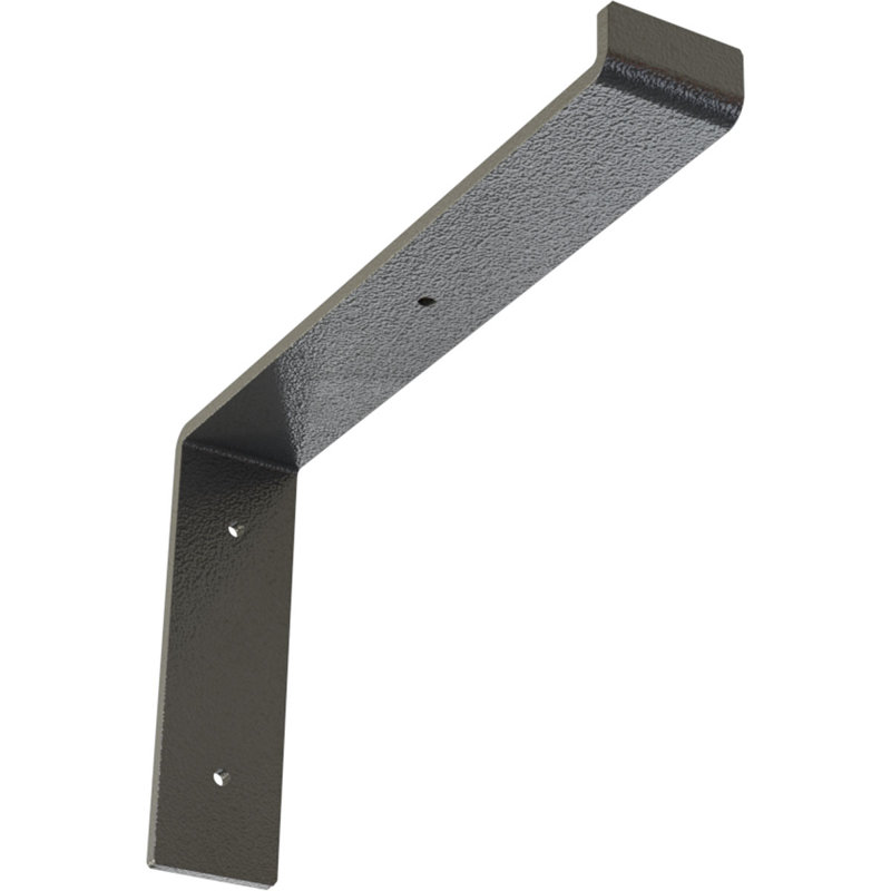 Support de tablette en acier, Gris martelé, H 7 po x l 2 po x P 12 po