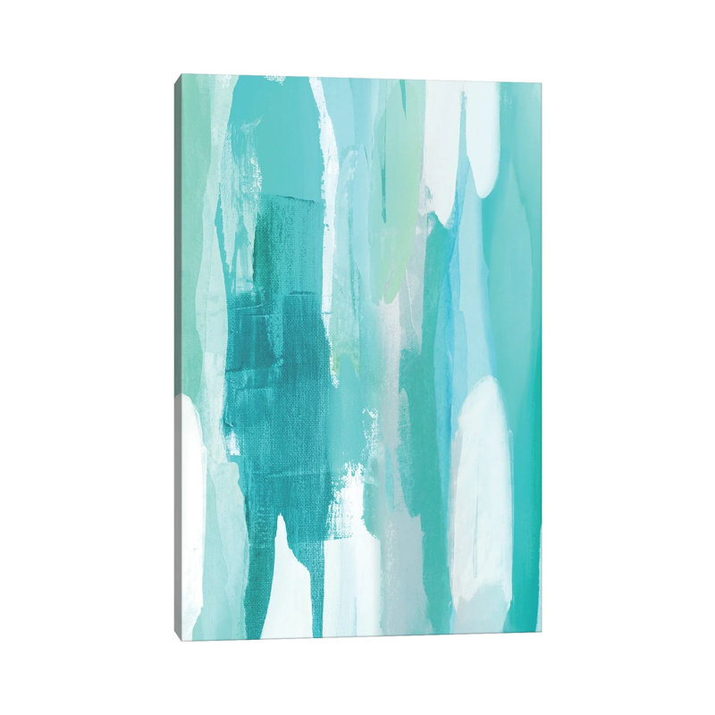 Converge Aqua II by Jackie Hanson - Wrapped Canvas Print, 30.48 cm H x 45.72 cm W
