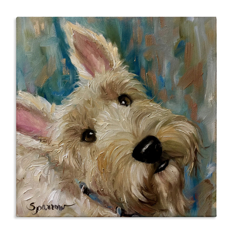 Toile Good As Gold Terrier, conception de Mary Sparrow, H 17 po x l 17 po