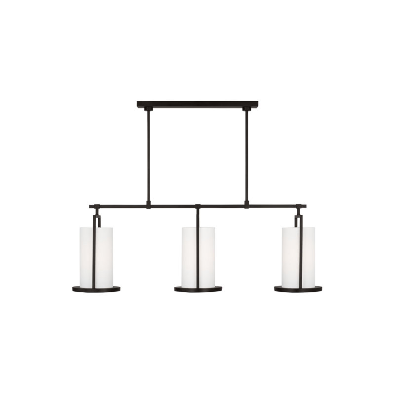 Luminaire suspendu pour îlot de cuisine 3 lumières Tuomo, Fer vieilli