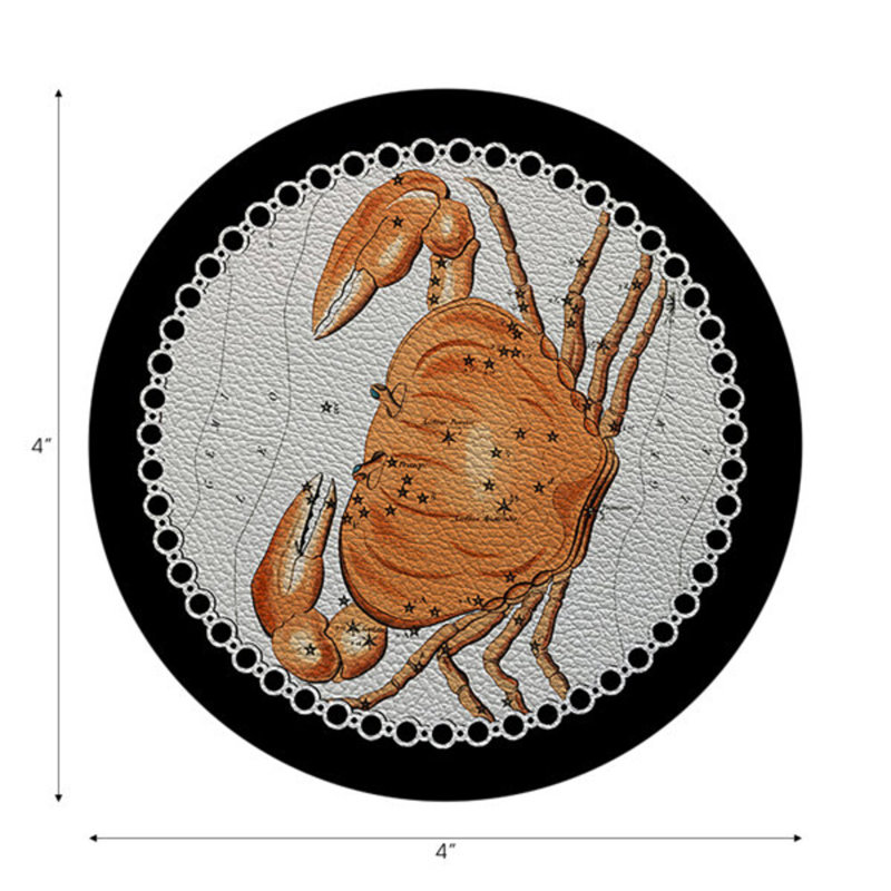 Sous-verres Zodiac Cancer, Noir