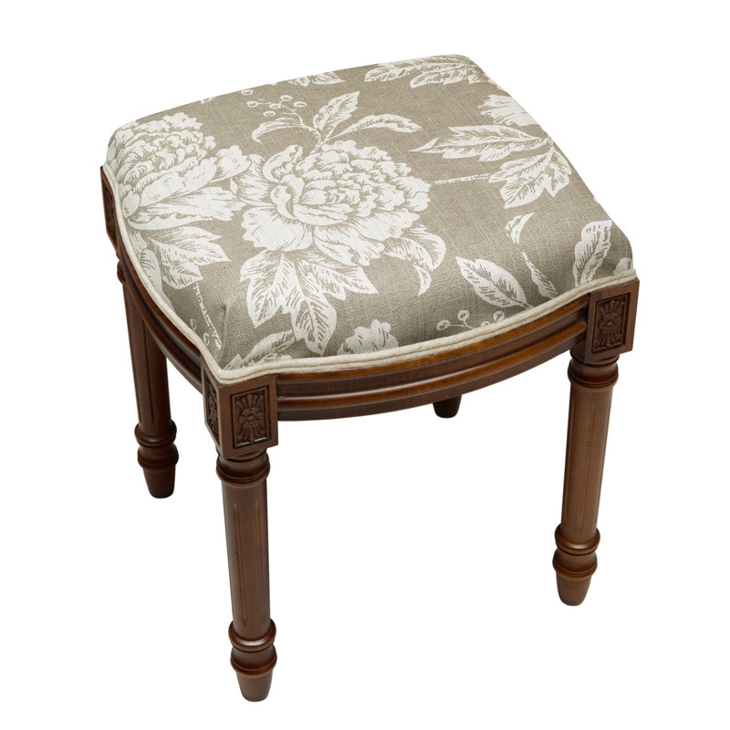 Tabouret de coiffeuse Camic, Noyer, Taupe