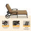Chaise longue simple inclinable avec coussins 48 po Lucian-88073963