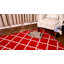 Tapis rouge / blanc Ikat-121425736