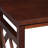 3 Console Table, Cherry Tone, With Solid Construction And Extra Storage Table Shelves, Wood Finish