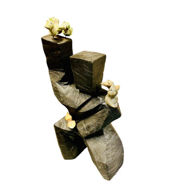 Abstract Sculpture With Birds