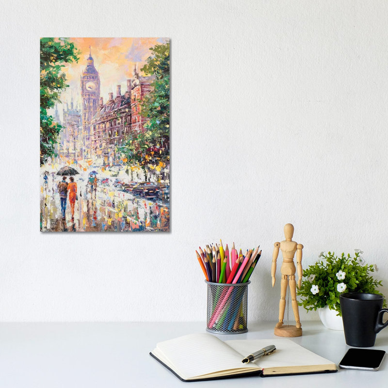 London by Andrej Ostapchuk - Painting on Canvas, 30.48cm H x 20.32cm W x 1.91cm D, Wrapped Canvas