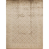 Hand-Knotted High-Quality Camel and Ivory Area Rug