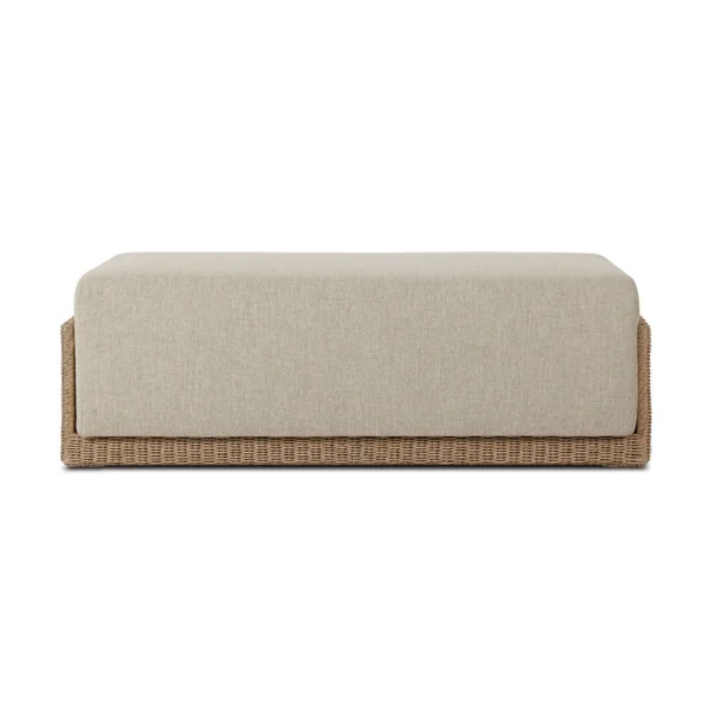 55" Patio Bench Ottoman