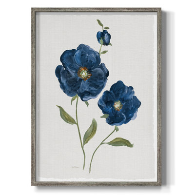 «Blue Poppies», reproduction encadrée - bois massif 46748