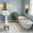 Woven Texture Stripe Bath Rug Natural 22X58"-1619075784